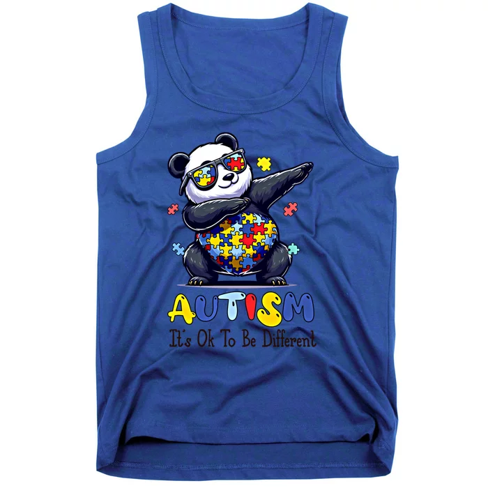 To Be Different Autism Awareness Dabbing Panda Animal Meaningful Gift Tank Top