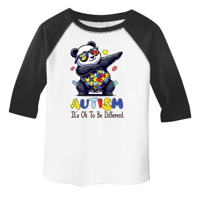 To Be Different Autism Awareness Dabbing Panda Animal Meaningful Gift Toddler Fine Jersey T-Shirt