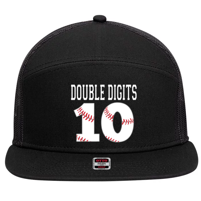 Ten Birthday Double Digits 10th Birthday Baseball 7 Panel Mesh Trucker Snapback Hat