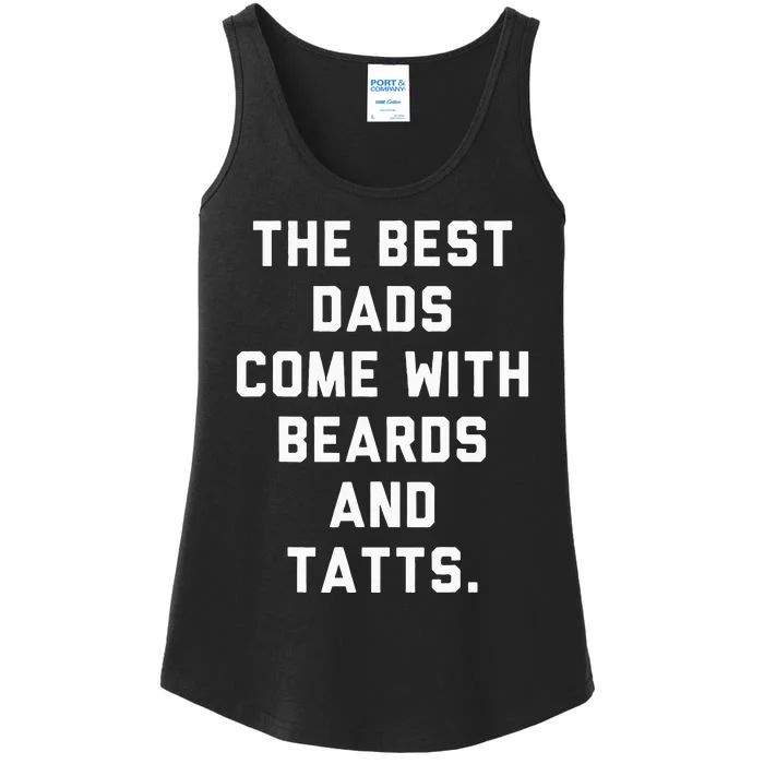 The Best Dads Come with Beards and Tattoos Ladies Essential Tank