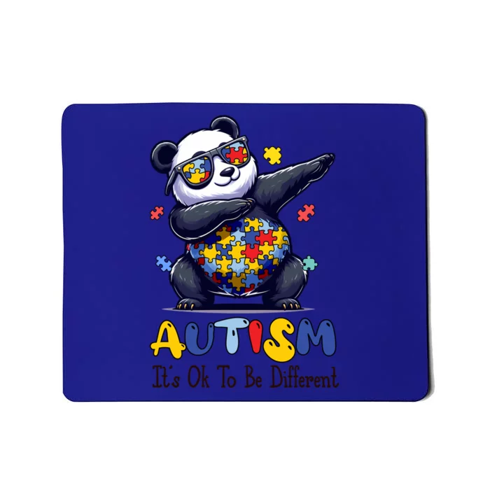 To Be Different Autism Awareness Dabbing Panda Animal Great Gift Mousepad