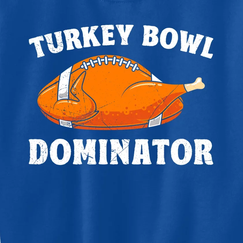 Turkey Bowl Dominator Thansgiving Party American Football Gift Kids Sweatshirt