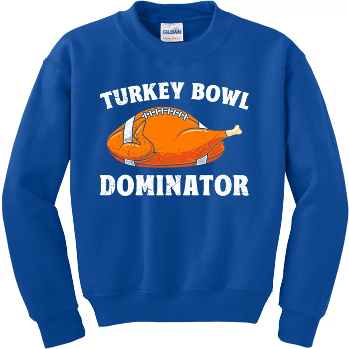 Turkey Bowl Dominator Thansgiving Party American Football Gift Kids Sweatshirt