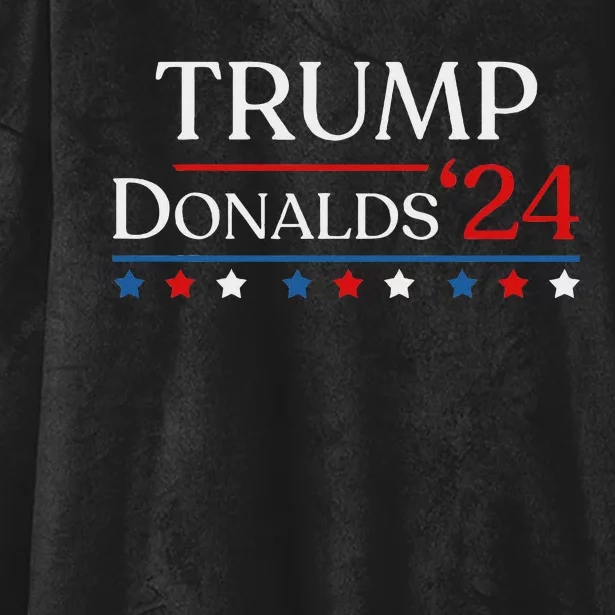 Trump Byron Donalds 2024 Donald Trump 47th President & Vp Hooded Wearable Blanket