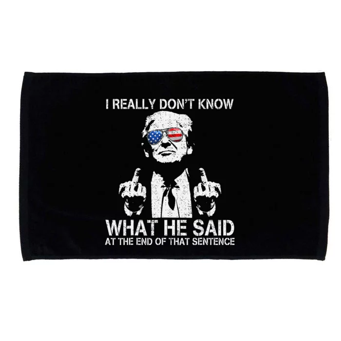 Trump Biden Debate Presidential Debate 2024 Funny Quote Microfiber Hand Towel