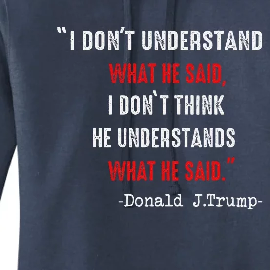 Trump Biden Debate Presidential Debate 2024 Funny Quote Women's Pullover Hoodie