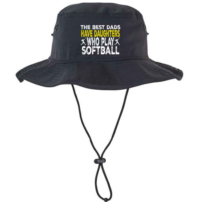 The Best Dads Have Daughters Who Play Softball Dad Daughter Meaningful Gift Legacy Cool Fit Booney Bucket Hat