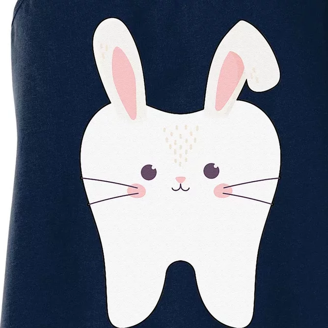 Tooth Bunny Dentist Easter Dental Assistant Easter Day Cute Women's Racerback Tank