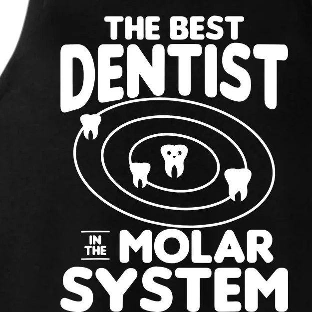 The Best Dentist In The Molar System Dentistry Ladies Tri-Blend Wicking Tank