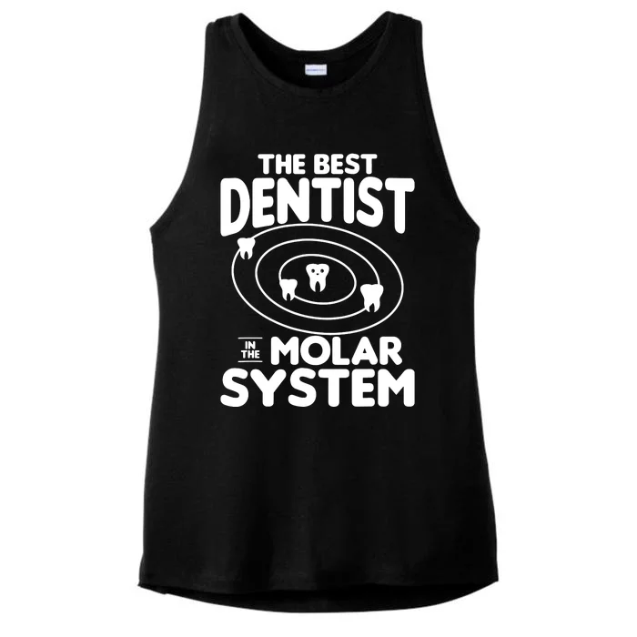 The Best Dentist In The Molar System Dentistry Ladies Tri-Blend Wicking Tank