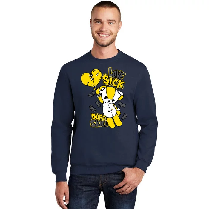 Teddy Bear Dope Skill Love Sick Flying Balloon Tall Sweatshirt