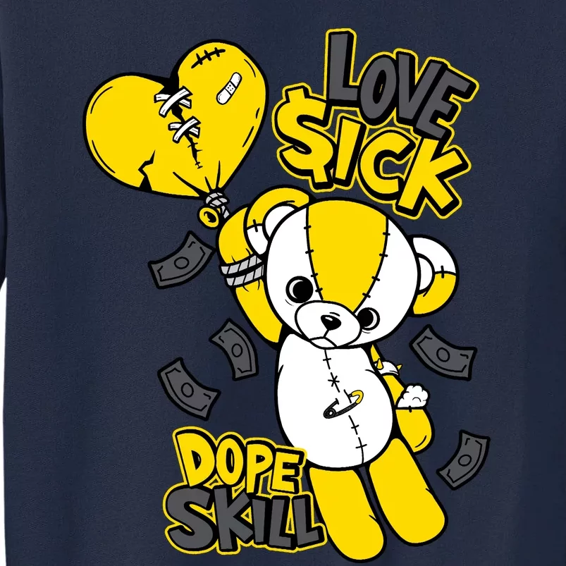 Teddy Bear Dope Skill Love Sick Flying Balloon Tall Sweatshirt