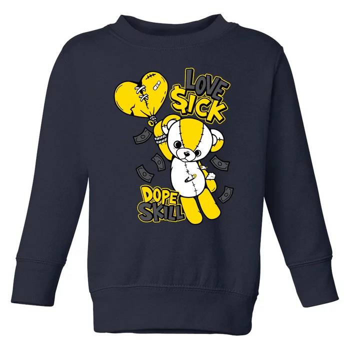 Teddy Bear Dope Skill Love Sick Flying Balloon Toddler Sweatshirt