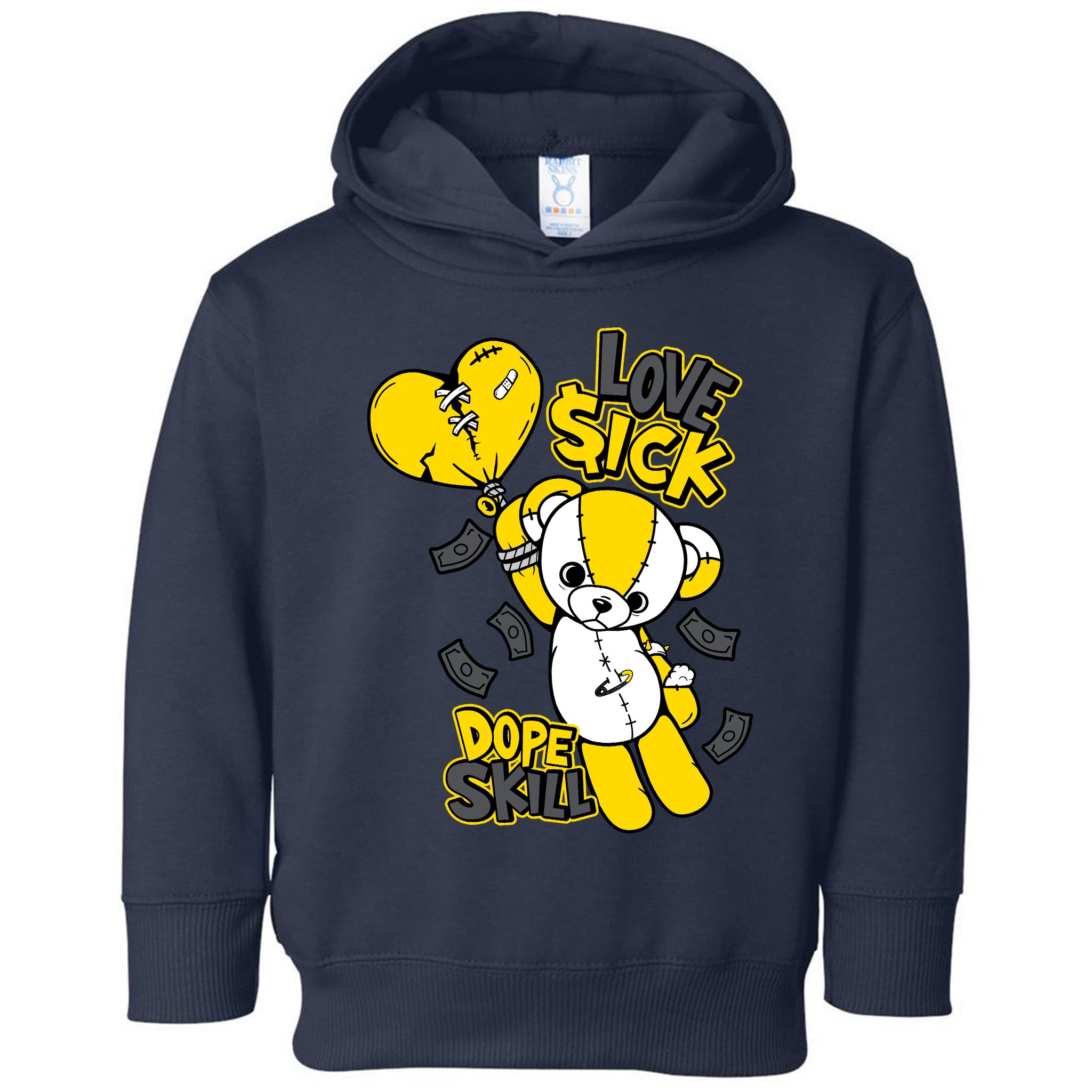 Teddy Bear Dope Skill Love Sick Flying Balloon Toddler Hoodie