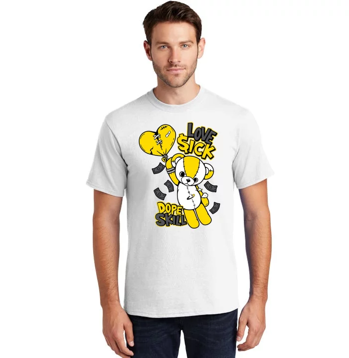 Teddy Bear Dope Skill Love Sick Flying Balloon Tall T-Shirt