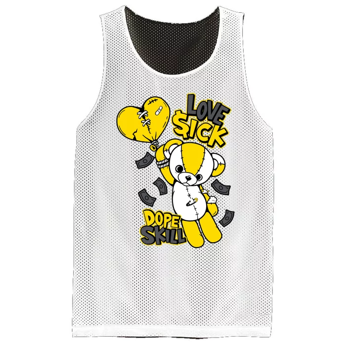 Teddy Bear Dope Skill Love Sick Flying Balloon Mesh Reversible Basketball Jersey Tank