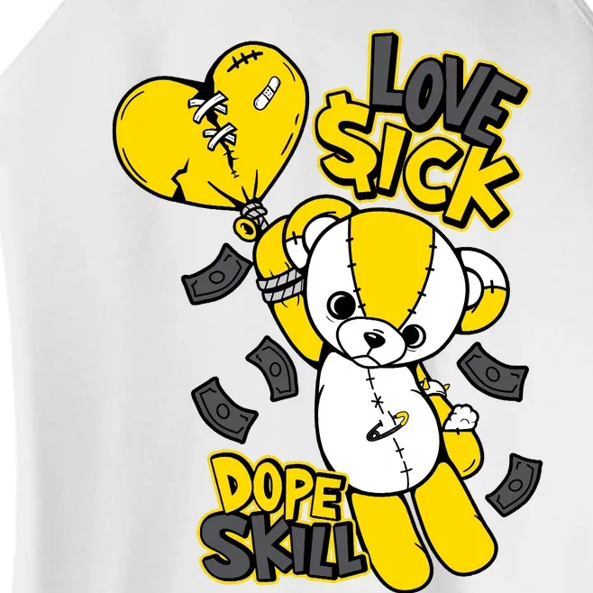 Teddy Bear Dope Skill Love Sick Flying Balloon Women’s Perfect Tri Rocker Tank