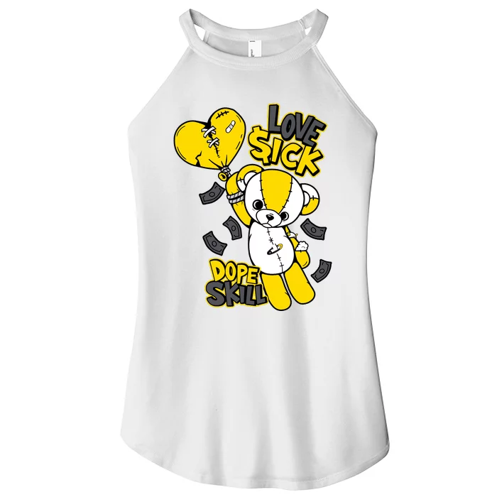 Teddy Bear Dope Skill Love Sick Flying Balloon Women’s Perfect Tri Rocker Tank