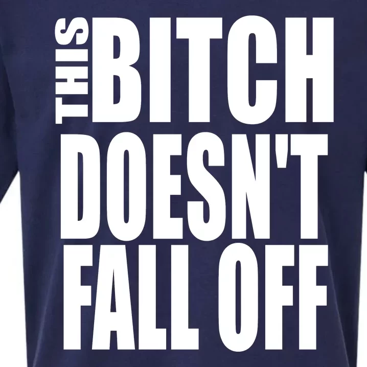 THIS BITCH DOESN'T FALL OFF Sueded Cloud Jersey T-Shirt