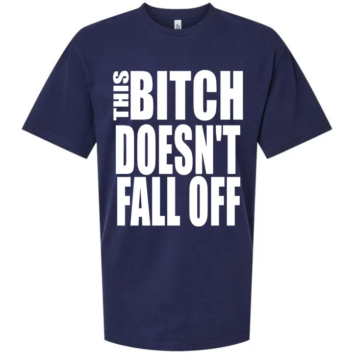 THIS BITCH DOESN'T FALL OFF Sueded Cloud Jersey T-Shirt