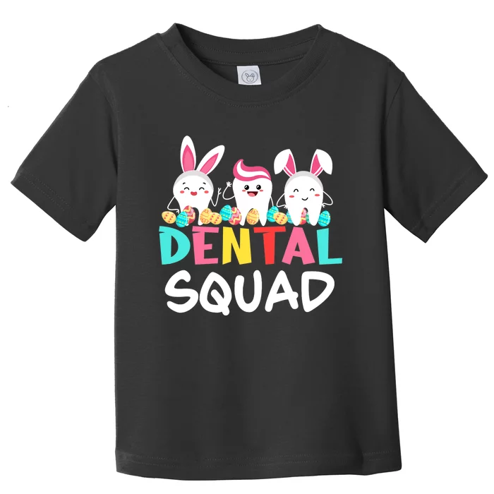 Tooth Bunny Easter Day Dentist Dental Hygienist Assistant Toddler T-Shirt