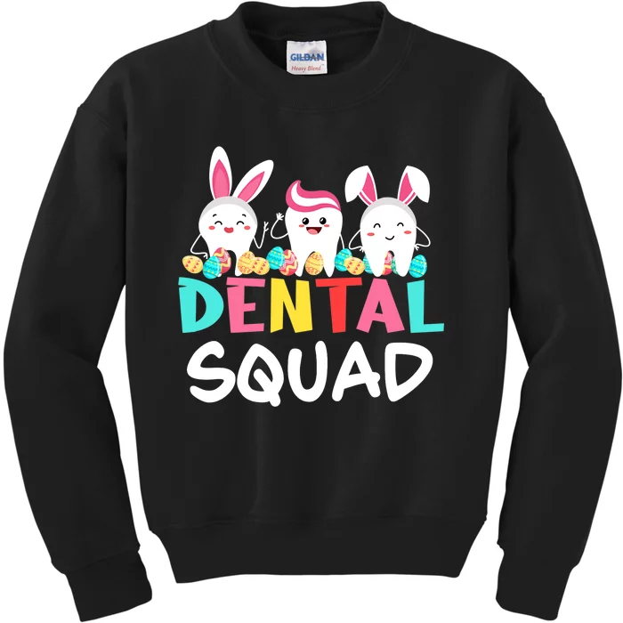 Tooth Bunny Easter Day Dentist Dental Hygienist Assistant Kids Sweatshirt