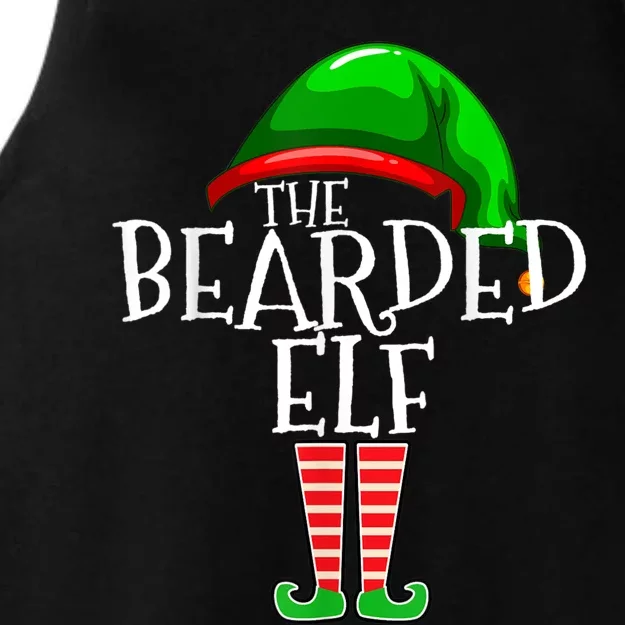 The Bearded Elf Family Matching Group Christmas Beard Ladies Tri-Blend Wicking Tank