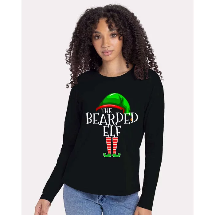 The Bearded Elf Family Matching Group Christmas Beard Womens Cotton Relaxed Long Sleeve T-Shirt