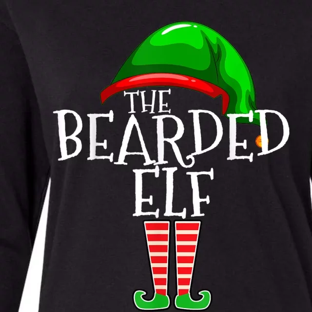 The Bearded Elf Family Matching Group Christmas Beard Womens Cotton Relaxed Long Sleeve T-Shirt