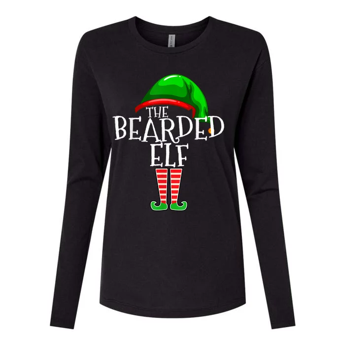 The Bearded Elf Family Matching Group Christmas Beard Womens Cotton Relaxed Long Sleeve T-Shirt