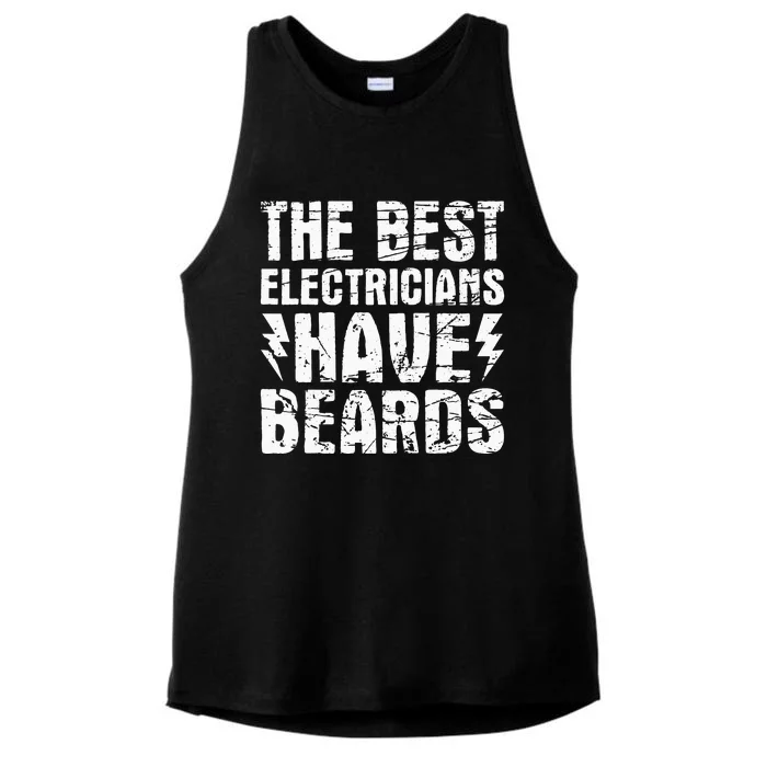 The Best Electricians Have Beards Lineman Electrical Ladies Tri-Blend Wicking Tank