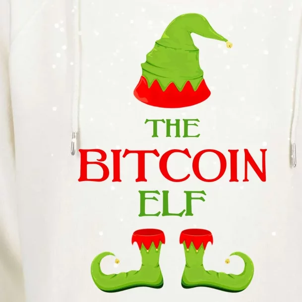 The Bitcoin Elf Funny Family Matching Christmas Womens Funnel Neck Pullover Hood