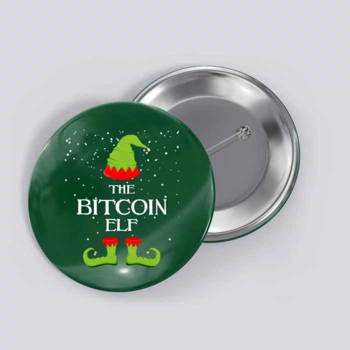 The Bitcoin Elf Funny Family Matching Christmas Button