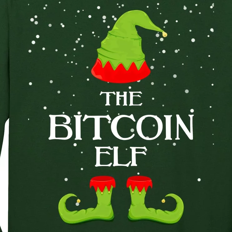 The Bitcoin Elf Funny Family Matching Christmas Tall Long Sleeve T-Shirt