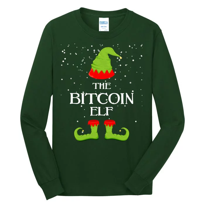 The Bitcoin Elf Funny Family Matching Christmas Tall Long Sleeve T-Shirt