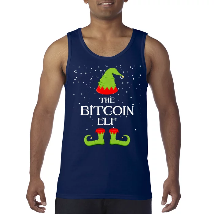 The Bitcoin Elf Funny Family Matching Christmas Tank Top