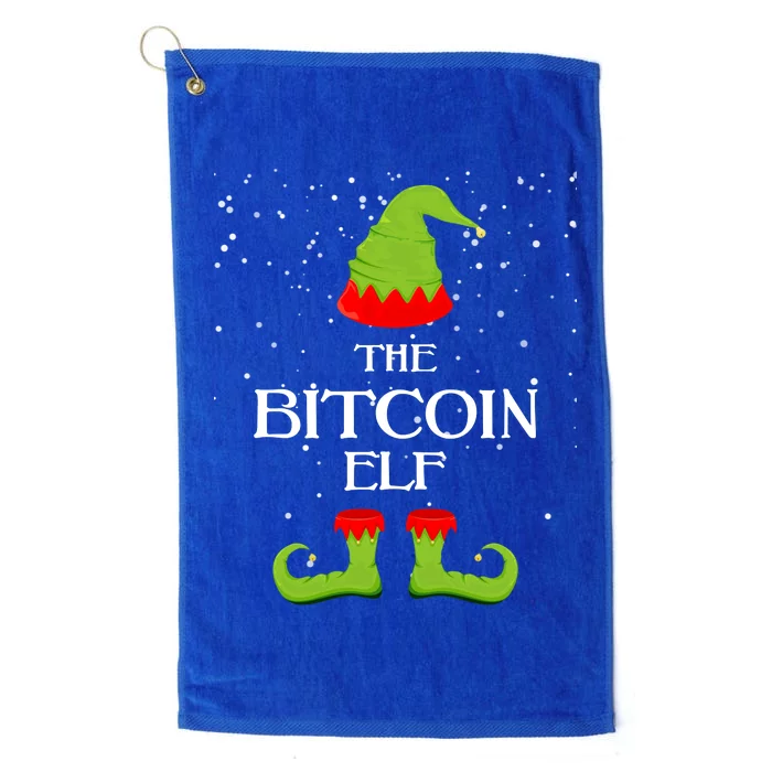 The Bitcoin Elf Funny Family Matching Christmas Platinum Collection Golf Towel