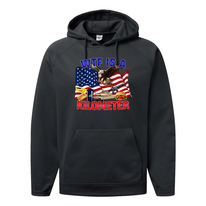 The Bald Eagle American Flag Wtf Is A Kilometer Performance Fleece Hoodie