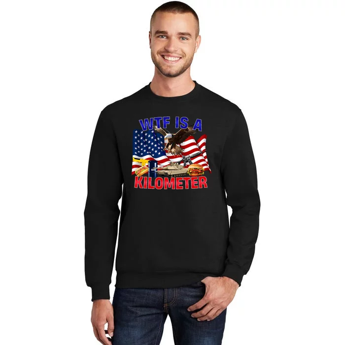 The Bald Eagle American Flag Wtf Is A Kilometer Sweatshirt