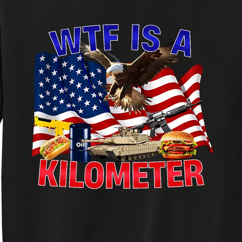 The Bald Eagle American Flag Wtf Is A Kilometer Sweatshirt