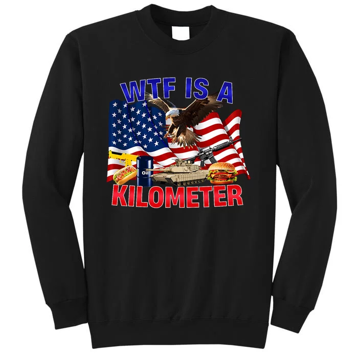 The Bald Eagle American Flag Wtf Is A Kilometer Sweatshirt