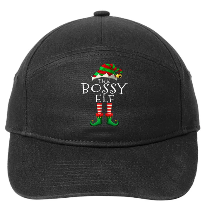 The Bossy Elf Christmas Family Matching Xmas Group Funny 7-Panel Snapback Hat