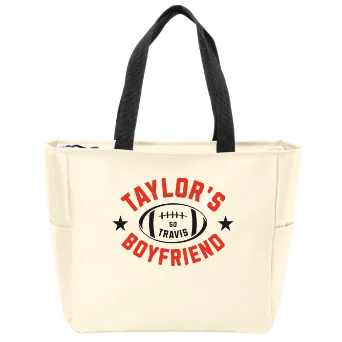 T.aylor's Boyfriend Football Fan Travis Jersey Zip Tote Bag