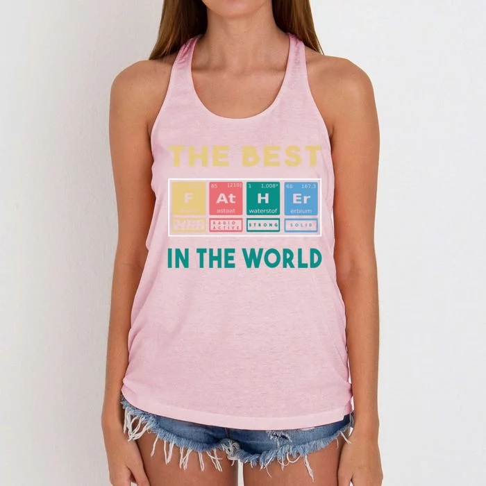 The Best Father In The World Gift Women's Knotted Racerback Tank