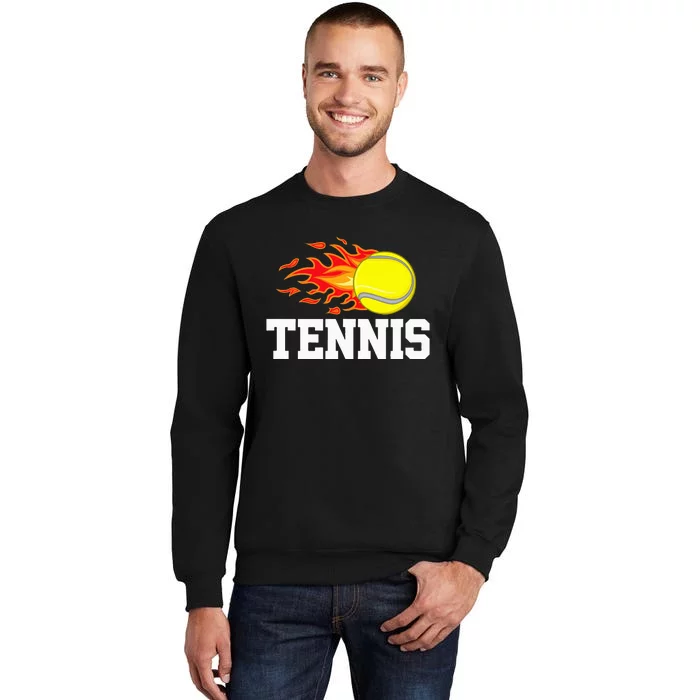 Tennis Ball Flame Tennis Player Sweatshirt