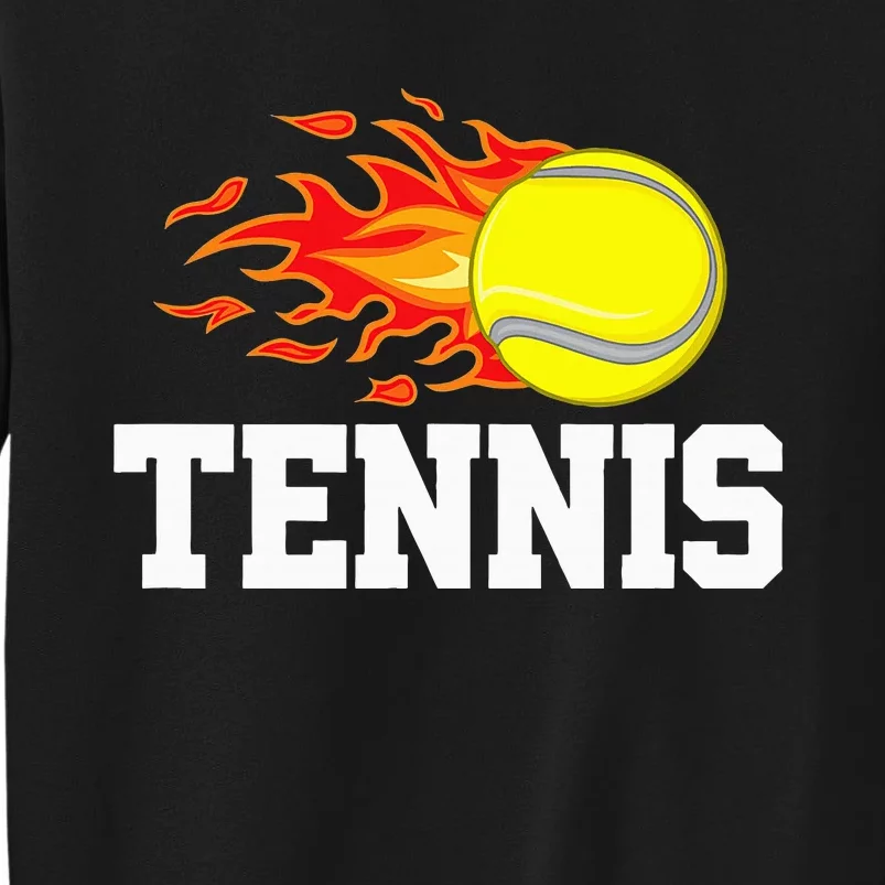 Tennis Ball Flame Tennis Player Sweatshirt