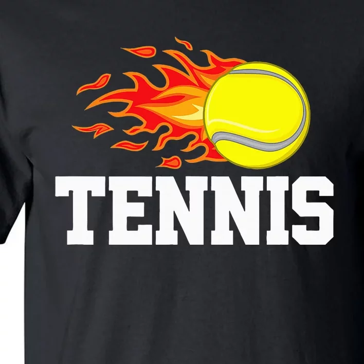 Tennis Ball Flame Tennis Player Tall T-Shirt