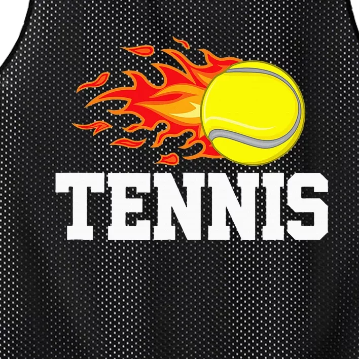 Tennis Ball Flame Tennis Player Mesh Reversible Basketball Jersey Tank