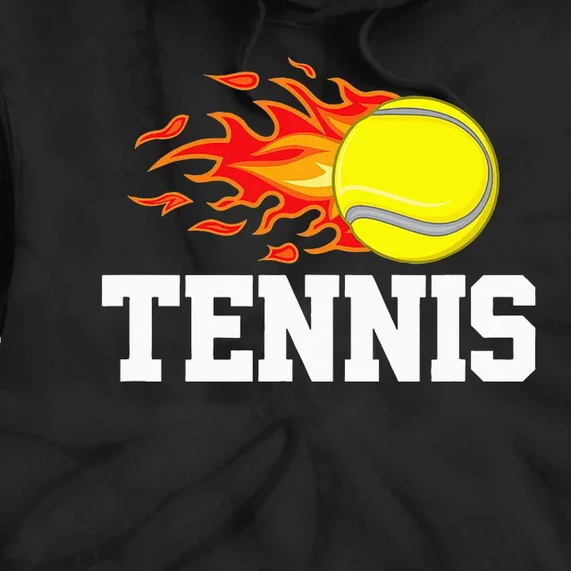 Tennis Ball Flame Tennis Player Tie Dye Hoodie