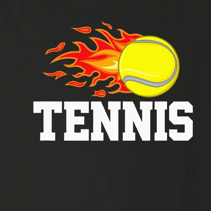 Tennis Ball Flame Tennis Player Toddler Long Sleeve Shirt